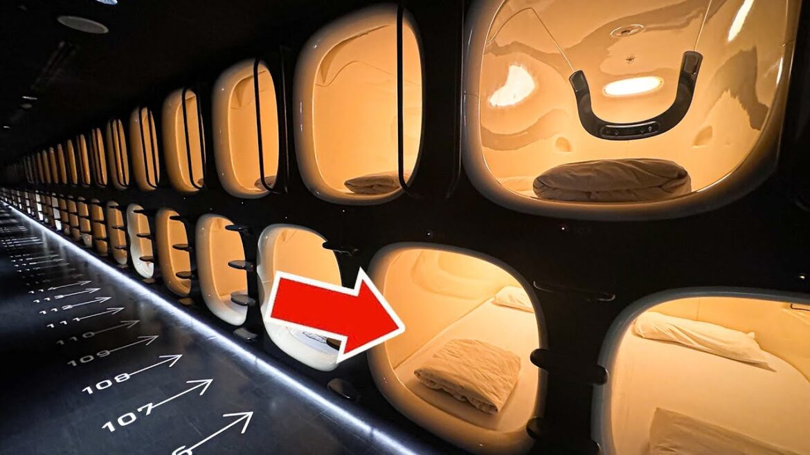 Free Capsule Hotel Experience in Japan 😪🛌 9h ninehours Tokyo Travel Vlog