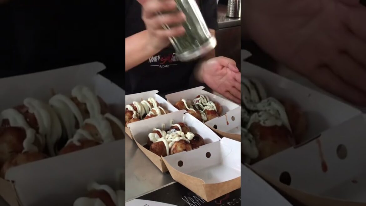 Mouth Watering Takoyaki | Japanese Street Foods #streetfood   #shorts