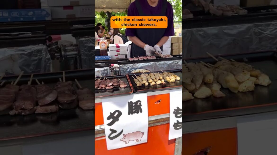 THIS PARK IS FULL OF STREET FOOD IN TOKYO #shorts