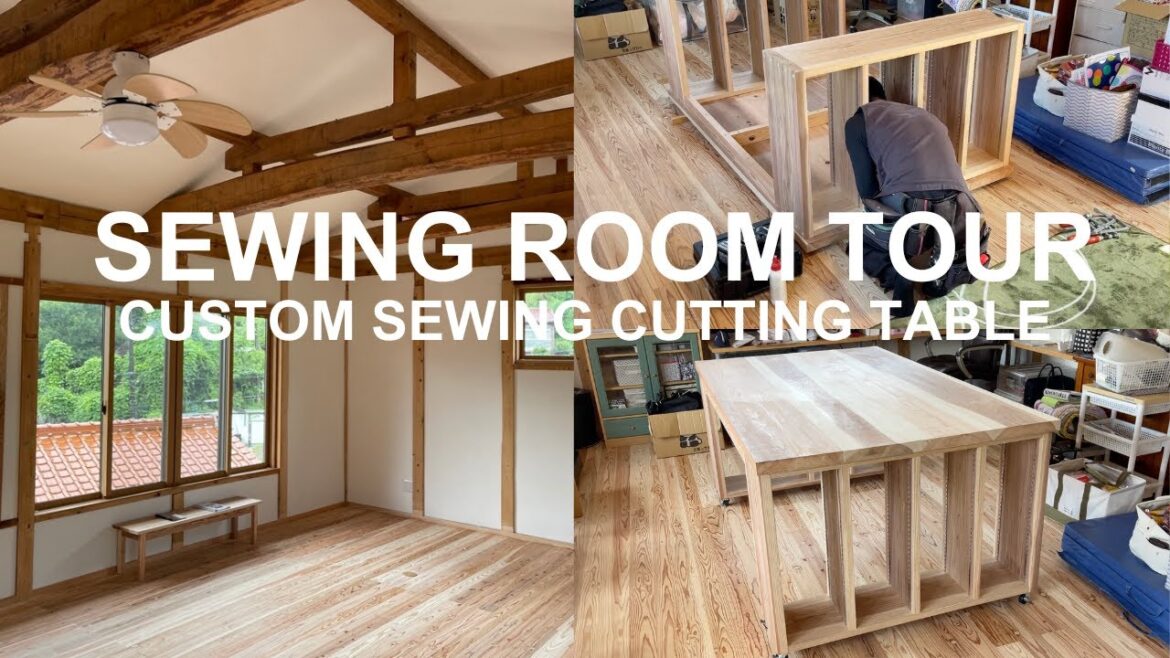 Custom Sewing Cutting Table – Sewing Room Tour in Our Traditional Japanese House in Rural Japan Custom Sewing Cutting Table - Sewing Room Tour in Our Traditional Japanese House in Rural Japan