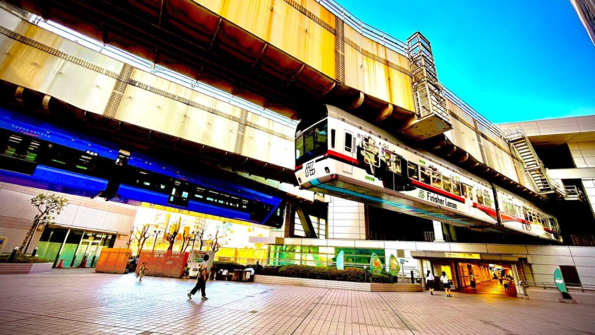 🇯🇵Riding on Japan’s roller coaster train |Chiba Urban Monorail 千葉都市モノレール 【4K】