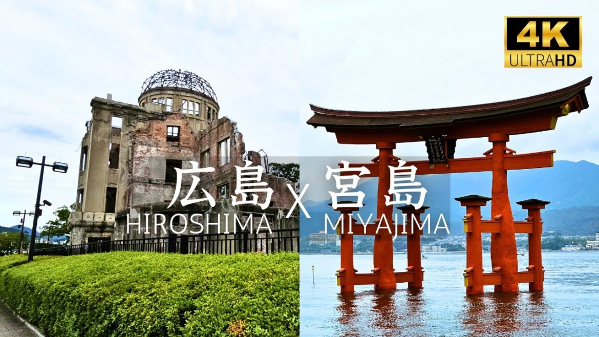 [4K] Miyajima and Hiroshima Travel, Travelling to Japan in 10 minutes  宮島 広島 廣島