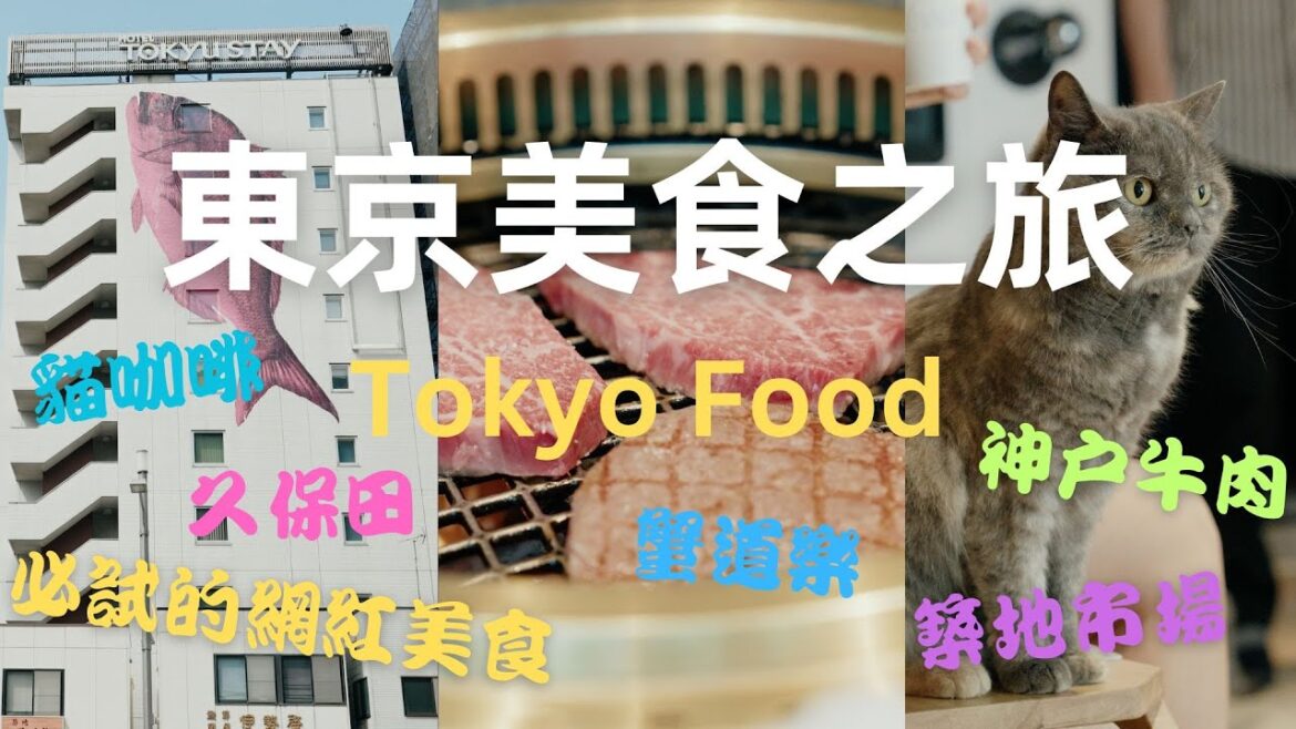 日本東京 | 必去的網紅美食打卡地 | 築地市場/蟹道樂/神戶牛肉/久保田/貓咖啡 | Tokyo Food | Japan trip | 日本旅行 | 4K VLOG