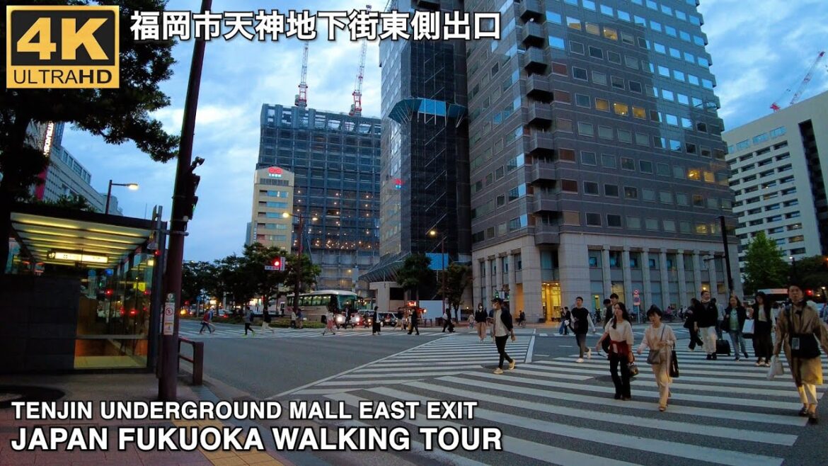 福岡天神地下街東側出口(土曜夕方)周辺を歩く4k japan walking tour Fukuoka around Tenjin Underground mall exit east side 福岡天神地下街東側出口(土曜夕方)周辺を歩く4k japan walking tour Fukuoka around Tenjin Underground mall exit east side