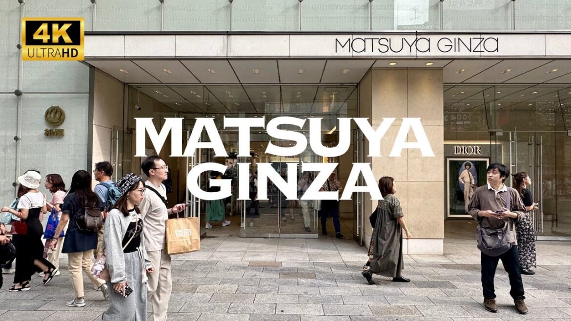 [4K] MATSUYA GINZA in TOKYO 🇯🇵🐧 Nonstop Walking Tour / 銀座松屋 東京 散歩