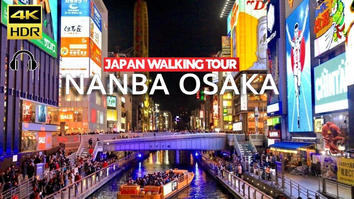 大阪散歩旅行 - 難波散歩 Osaka Nanba at Night Center Street Food Walking 2023 - 4K HDR Japan Walk