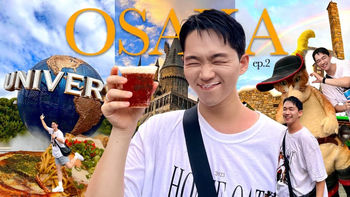 오사카 여행 브이로그 🇯🇵 생애 첫 유니버셜 스튜디오 재팬! 해리포터 안봐도 재밌었다 ✨ 우메다 야끼소바 오꼬노미야끼 맛집 🍽️ OSAKA VLOG 大阪旅行 [EP.2]