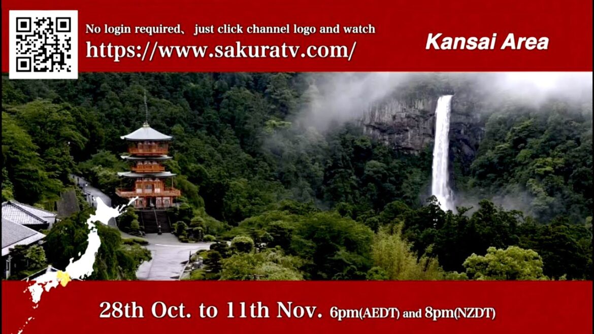 Unknown part of Japan, but so close to Osaka will be on Sakura TV 6pm Aust. & 8pm NZ. Unknown part of Japan, but so close to Osaka will be on Sakura TV 6pm Aust. & 8pm NZ.