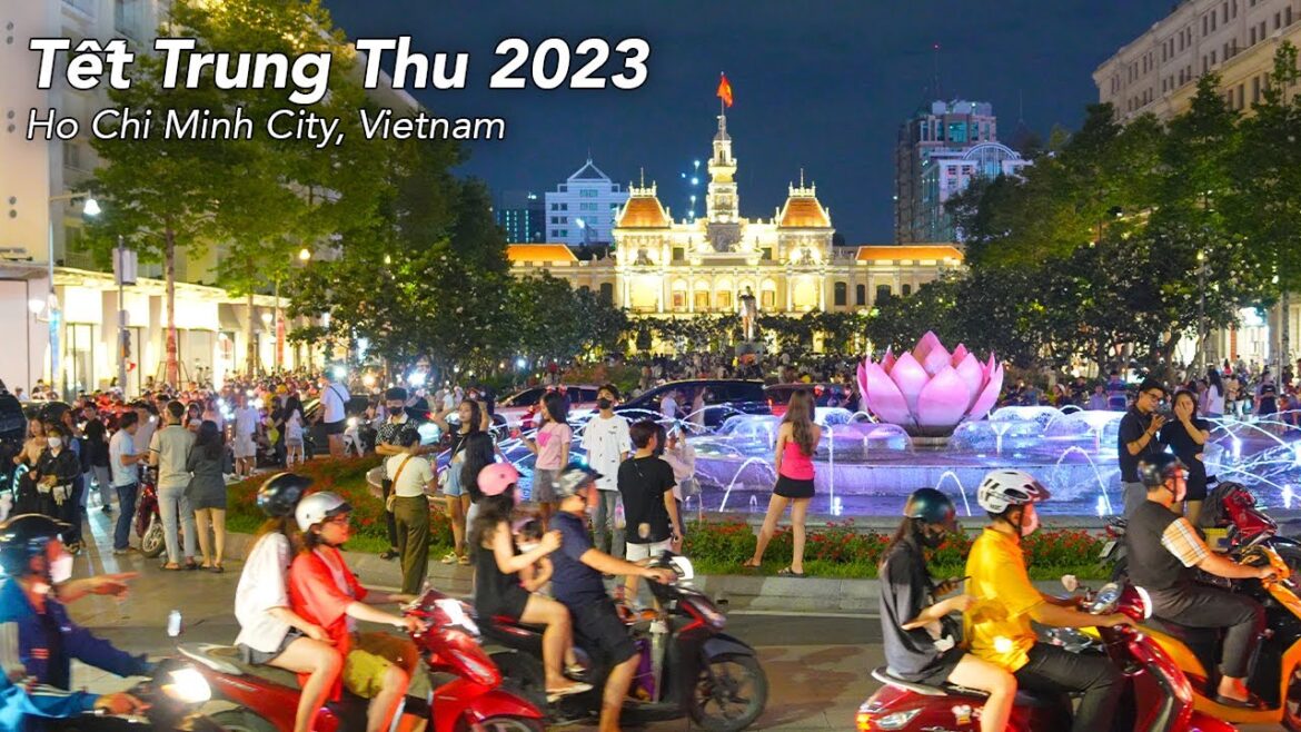 Mid Autumn Festival 2023 Tet Trung Thu | Ho Chi Minh City, Vietnam Busy Nightlife | 4K Walking Tour
