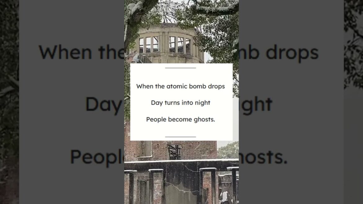 Hiroshima's Most Powerful Poem About the Atomic Bomb #japan #shorts