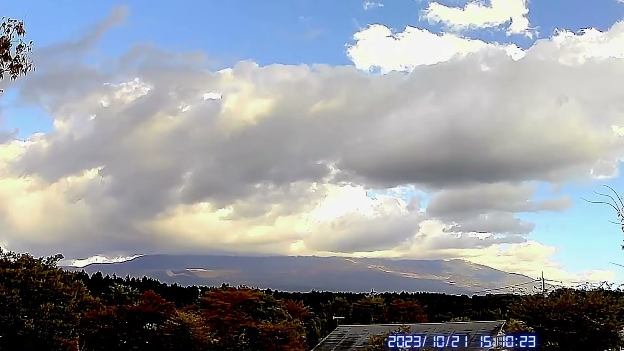 【HD画質】富士山ライブカメラ2023.10212 朝霧高原 より(mt.fuji live camera) ＃富士山 ＃ライブカメラ