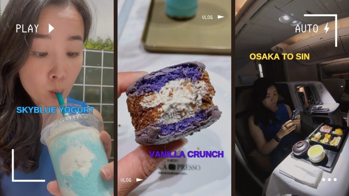 Osaka Cafe Hopping | Train from Namba to Kansai Airport | Singapore Airlines Business Class Flight Osaka Cafe Hopping | Train from Namba to Kansai Airport | Singapore Airlines Business Class Flight