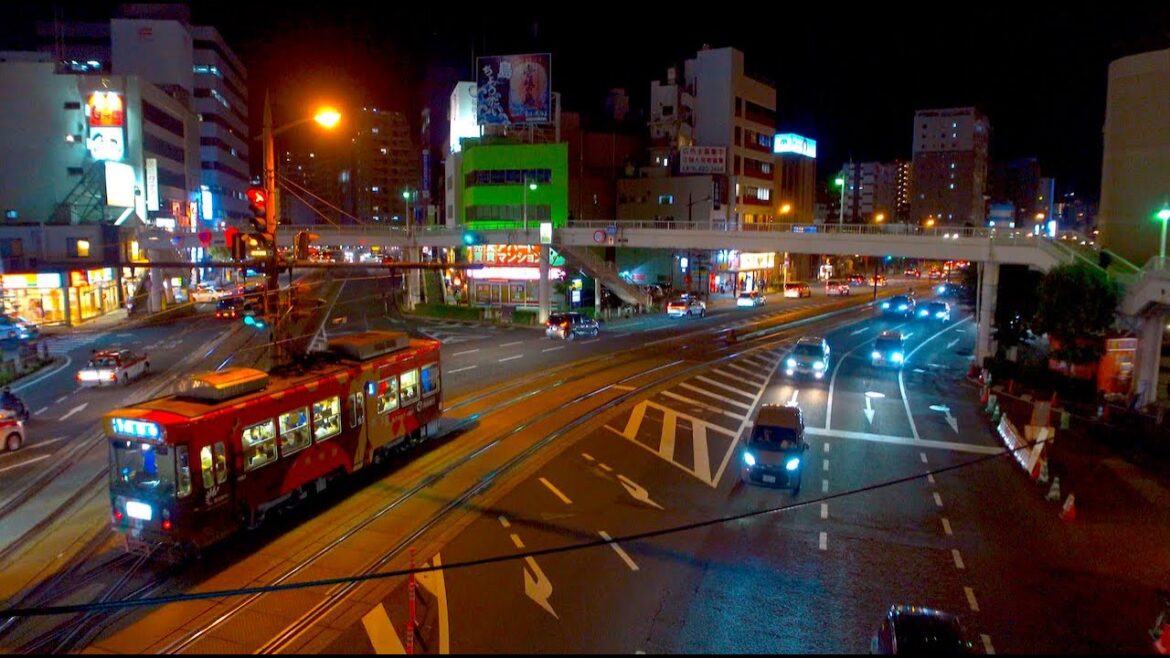 夜の長崎駅周辺散歩/Around Nagasaki  Station Night walk 【4K HDR】