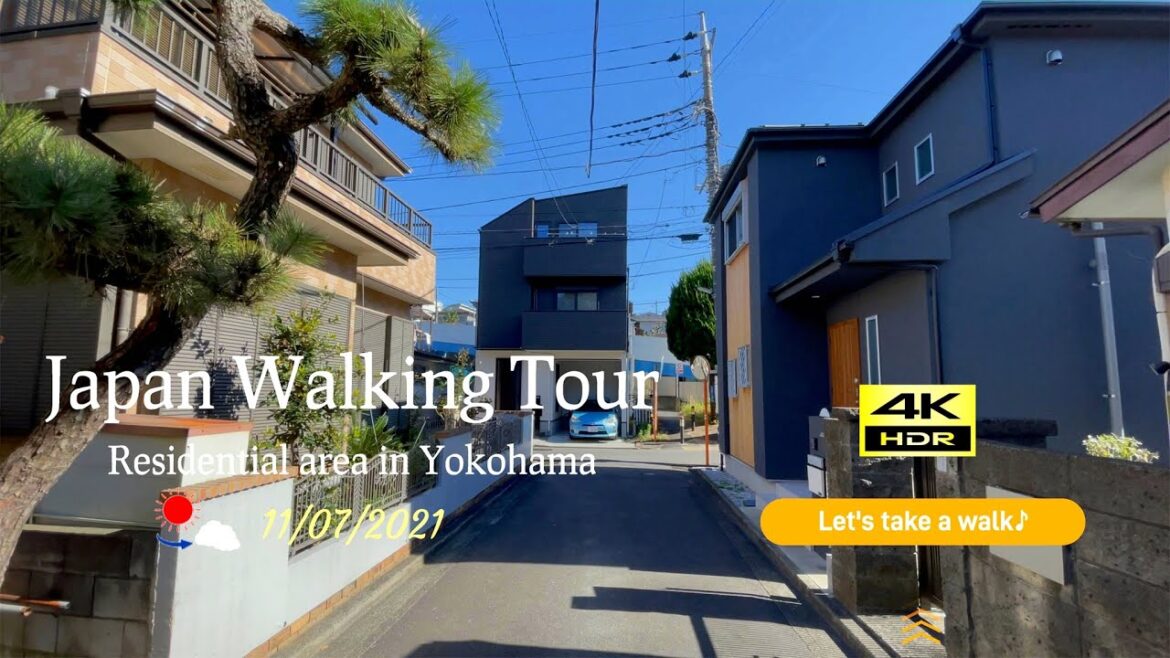 【4K･JAPAN⑮】virtual walking tour★Residential area in Yokoham♪