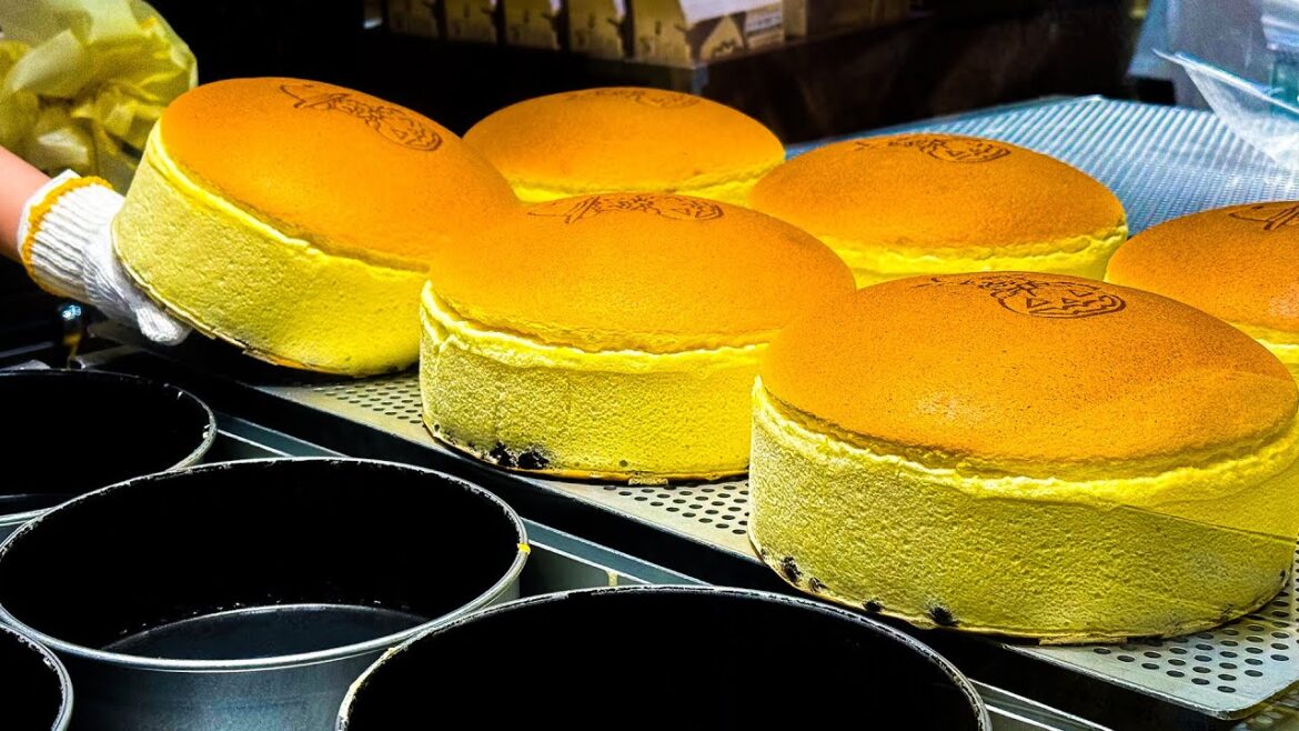 Japanese Street Food | Jiggly CHEESECAKE Rikuro Uncle Store Osaka Japan