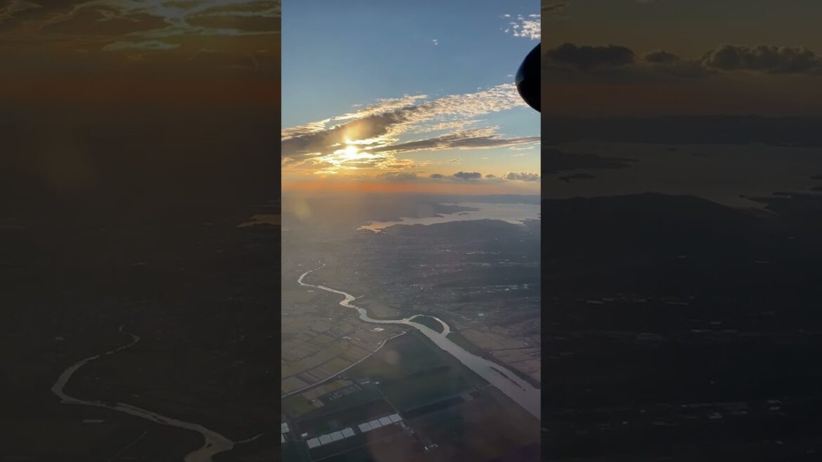 "Flight to Nagasaki with sunset"  Japan Trip-Log #shorts