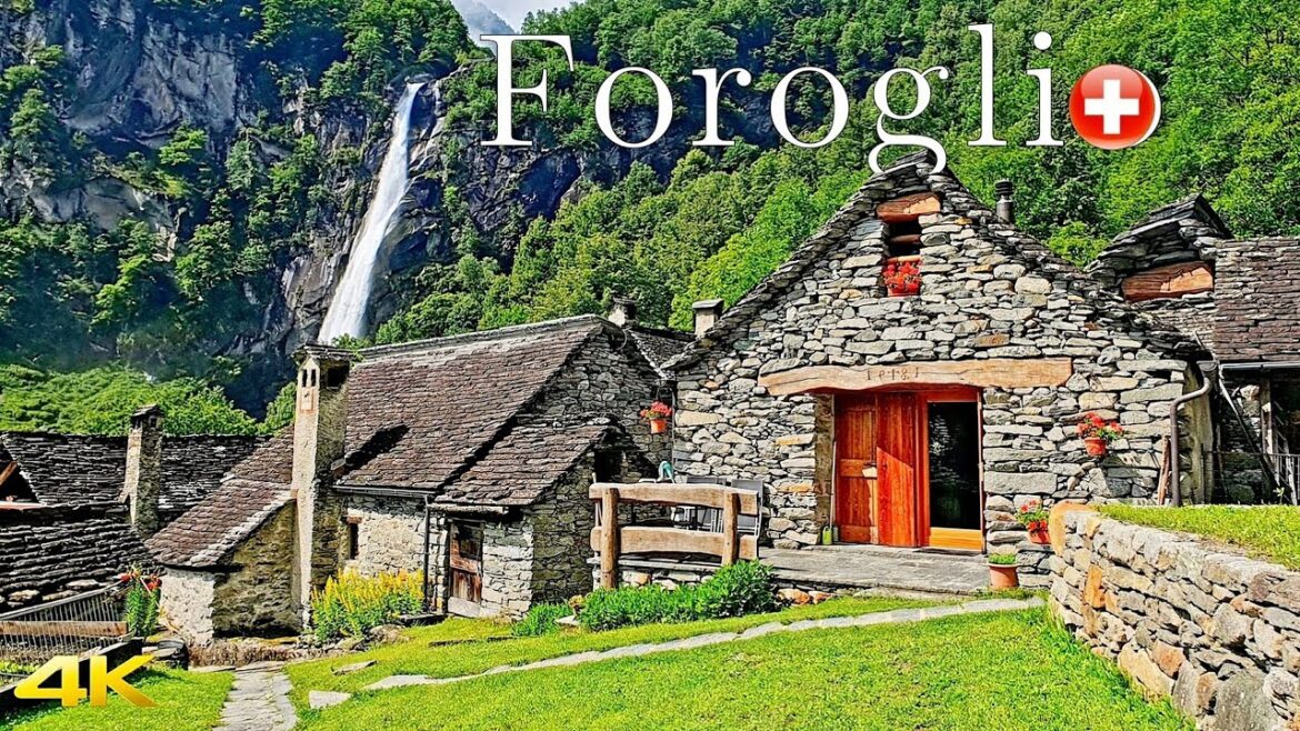 Foroglio Switzerland, Unique Stone Houses and a Beautiful Waterfall in the Backyard Foroglio Switzerland, Unique Stone Houses and a Beautiful Waterfall in the Backyard