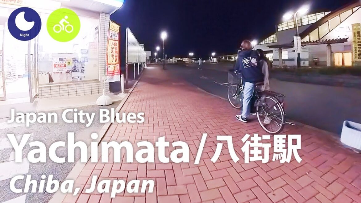 ⁴ᴷ Chiba: Yachimata Station (八街駅) - Japan Walking & Cycling Tour (October, 2023) Nightscape
