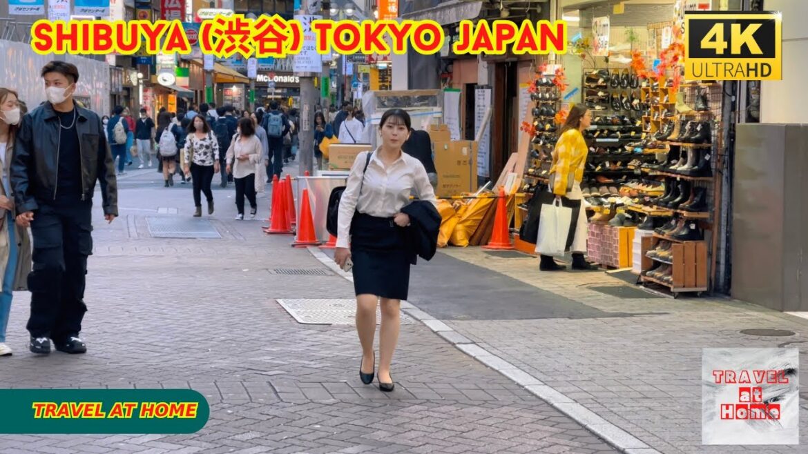 4k hdr japan travel | Walk in Shibuya (渋谷) Tokyo japan |  Relaxing Natural City ambience