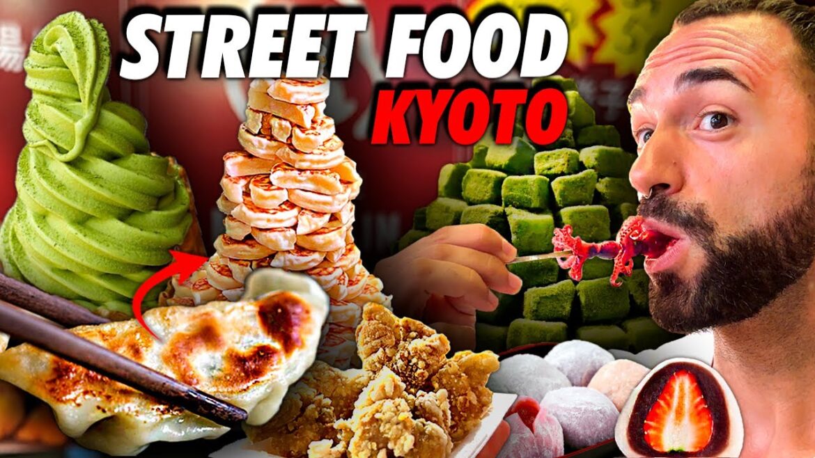 🔴 STREET FOOD TOUR en KIOTO l Qué comer en Kioto, Japón *Nishiki Market comida callejera*
