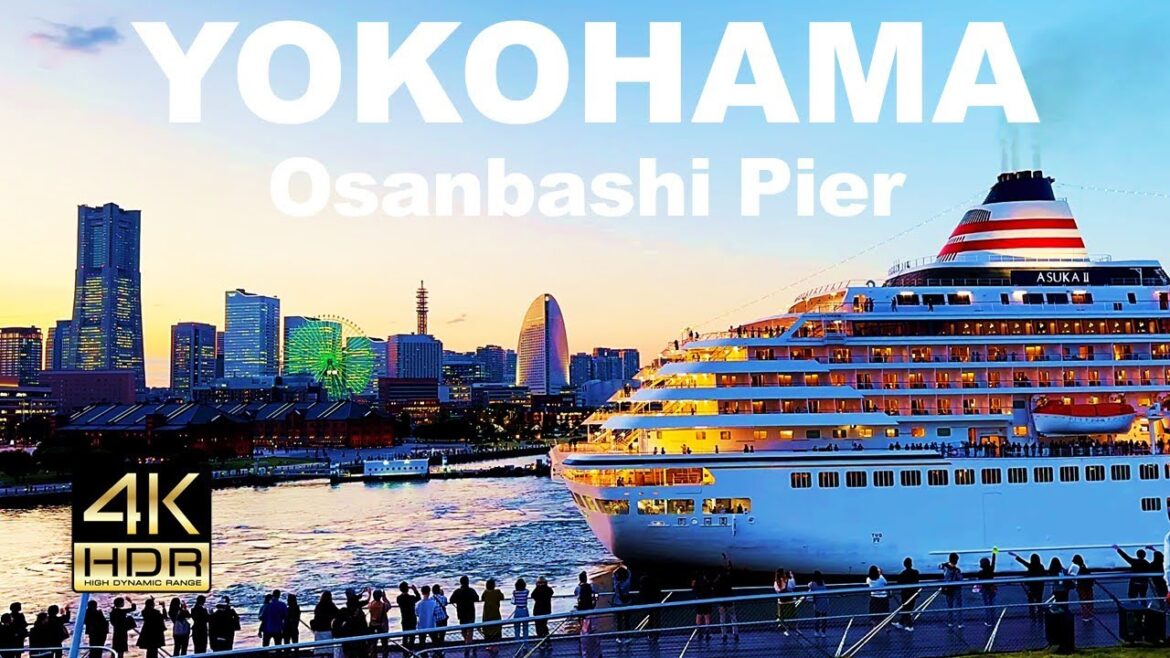 【4K HDR🇯🇵】Asuka II leaving Osanbashi Pier at beautiful sunset