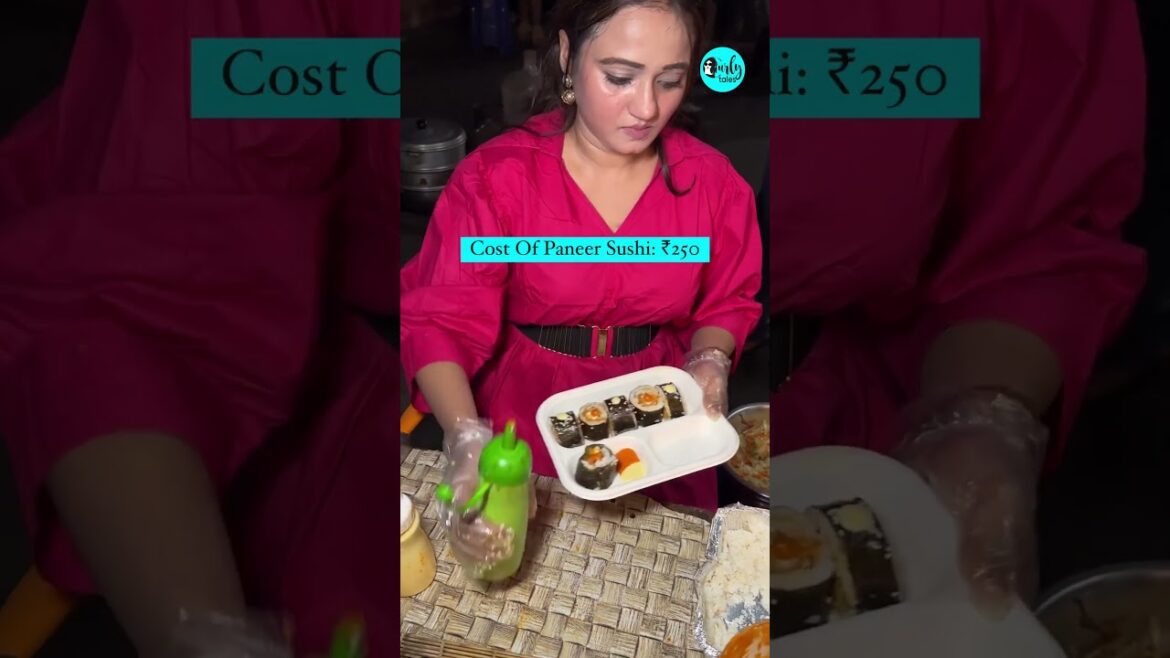 Japanese Sushi On The Streets Of Lucknow | Curly Tales #shorts