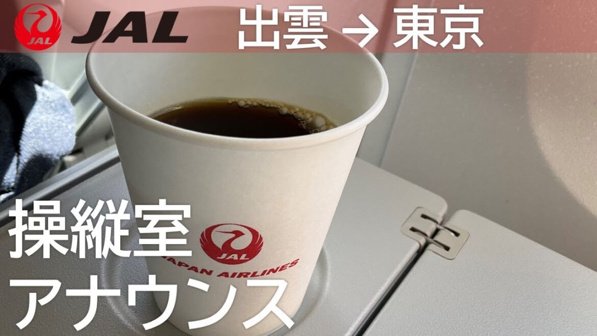 【副操縦士アナウンス】JAL280便、出雲空港→羽田空港 Announcement by co pilot