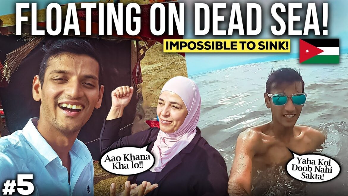 Palestine Women offering food to Indian On The DEAD SEA, Jordan 🇯🇴