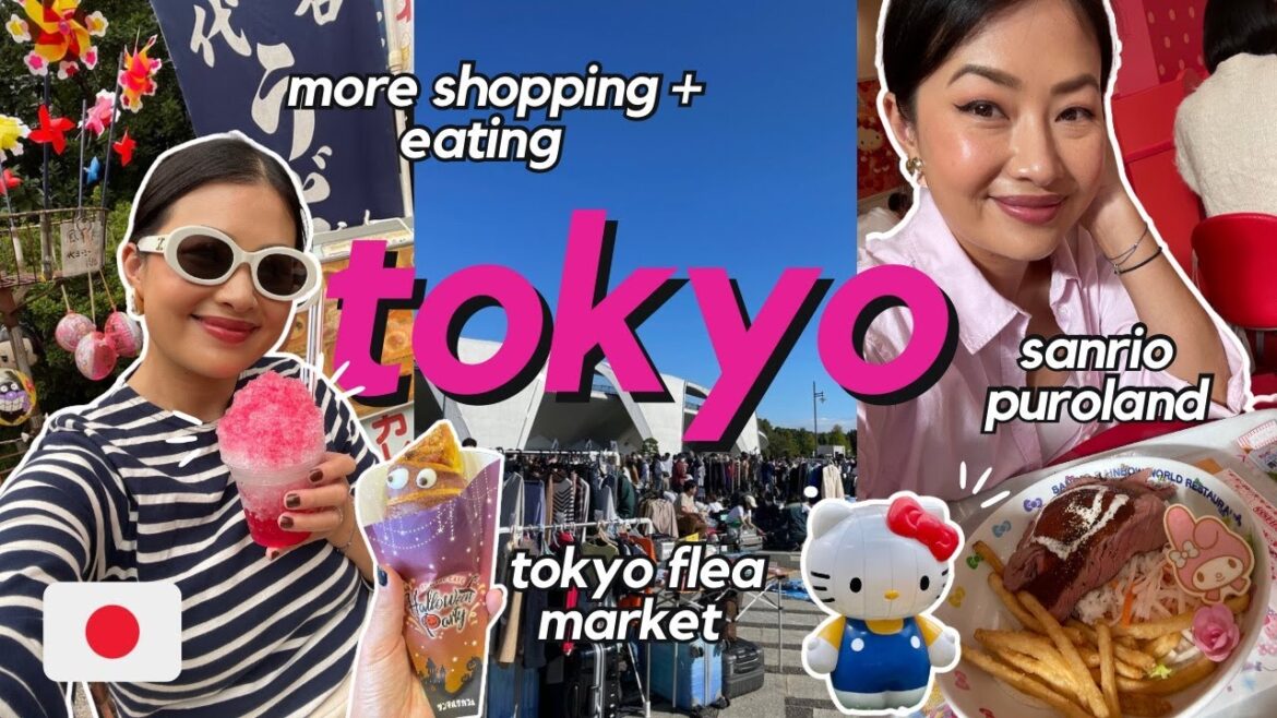 TOKYO vlog 🇯🇵🎀🛍️ | Tokyo Flea Market, Puroland, Airbnb Tour, PM Skin Routine, + can’t stop shopping