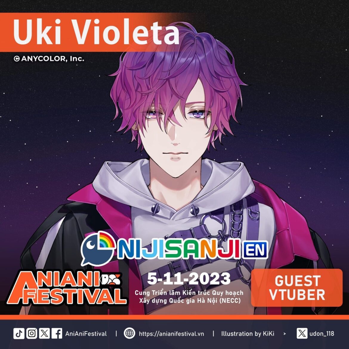 Uki Violeta is going to the AniAni Festival in Hanoi, Vietnam as an official guest.