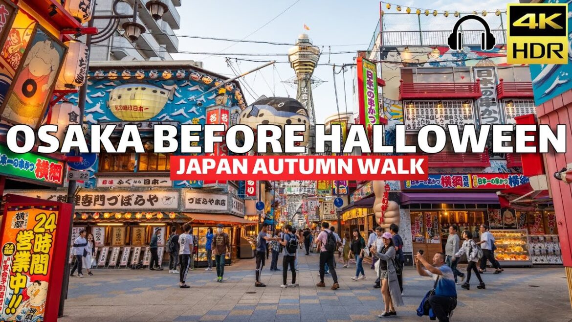 ๅคง้ชๆฃๆญฉ – Osaka Before Halloween 2023 Autumn ๐ day and night walking tour I Japan Walk 4K HDR ๅคง้ชๆฃๆญฉ - Osaka Before Halloween 2023 Autumn ๐ day and night walking tour I Japan Walk 4K HDR
