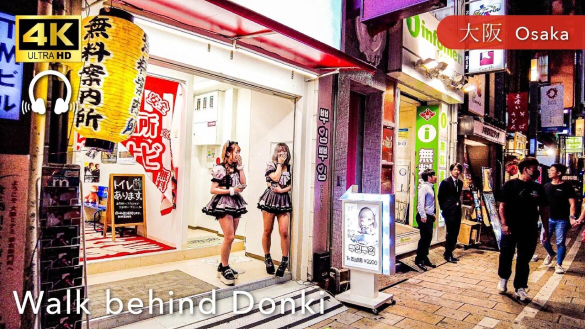 【Osaka💖】Walk Japan - Walking behind Donki from Dotonbori ASMR [4K]