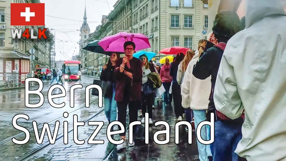 🇨🇭 Bern Switzerland Raining Walking Tour 5K