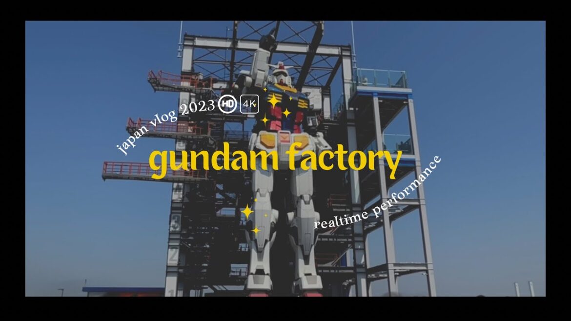 [4K] gundam factory • yokohama, japan • real time