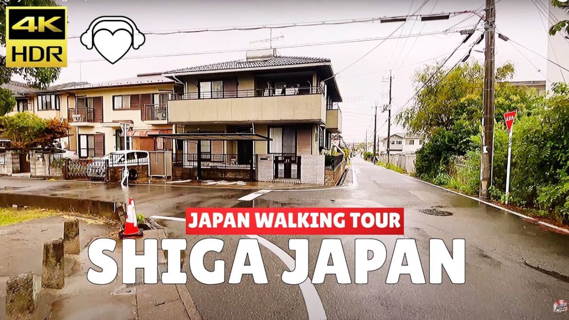 4K HDR Japan Walk - Japan Rain Day Around Walking in Shiga Countrryside October - 滋賀県湖南市から雨の日散歩