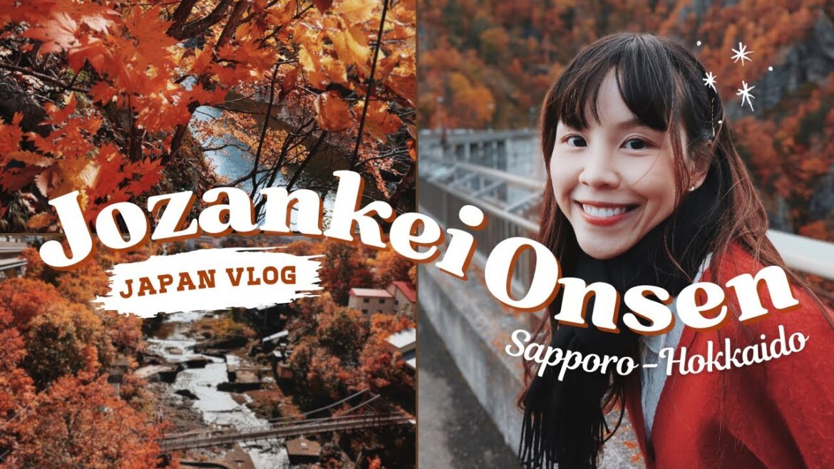 JAPAN HOKKAIDO VLOG | Jozankei Onsen Town near Sapporo - Hoheikyo Dam, Red bridge, Autumn leaves...