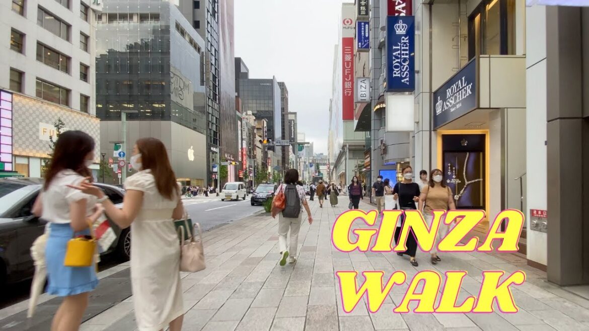 【4K】Ginza Walk - Japan walking tour - walking - Tokyo , Japan