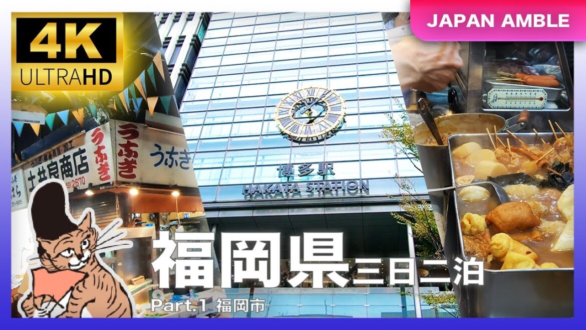 福岡:柳橋市場、大濠公園と天神No.1屋台グルメ|三日二泊旅行・九州散策|4K 福岡:柳橋市場、大濠公園と天神No.1屋台グルメ|三日二泊旅行・九州散策|4K