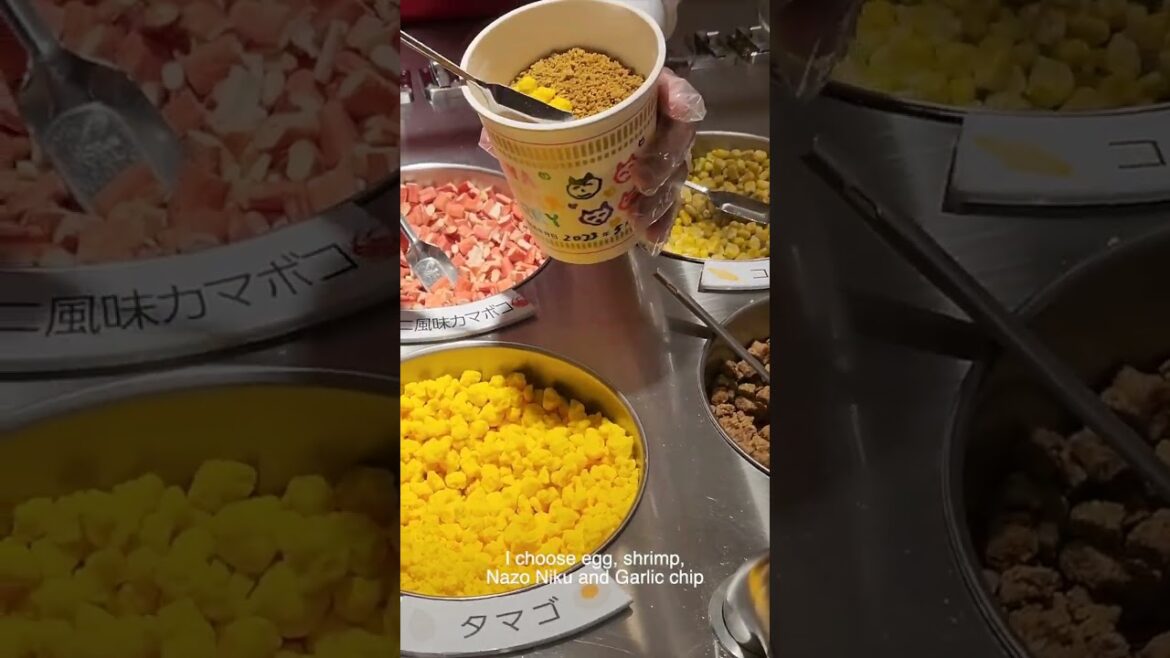 How to Customize my own cup noodle #shorts #travel #cupnoodles #japantravel #howto #travelgram #food