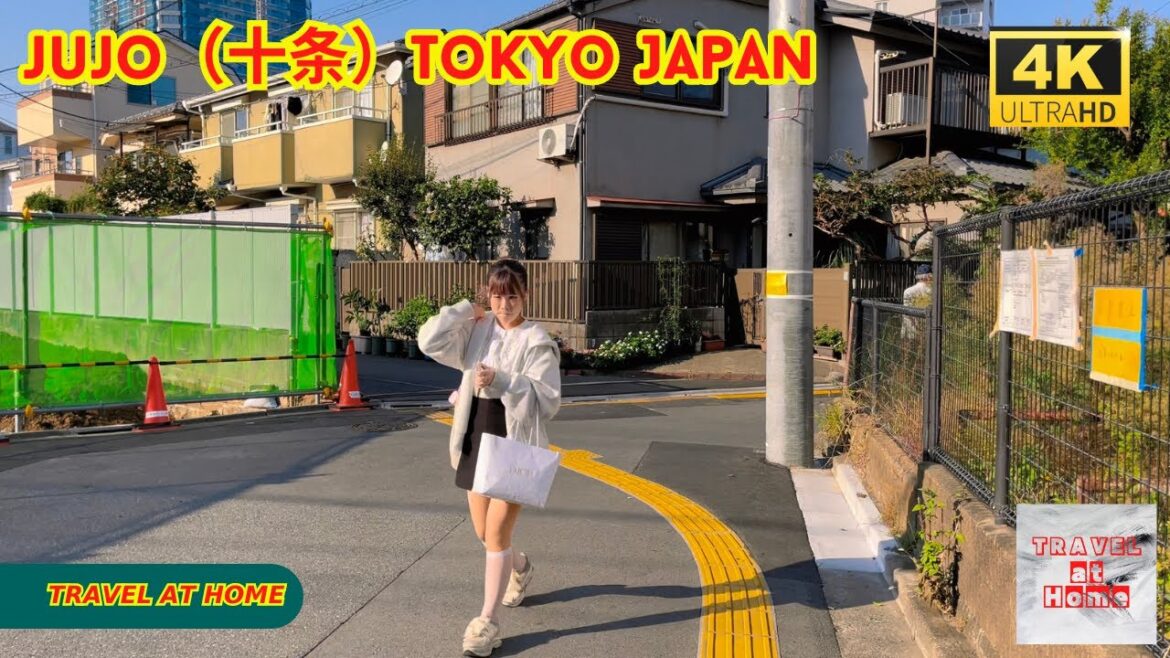 4k hdr japan travel | Walk in jujo（十条）Tokyo Japan |  Relaxing Natural City ambience