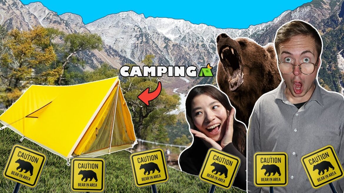 🏕️🐻 I Camped in Japanese BEAR Territory! Kamikochi Vlog 🎥🌸