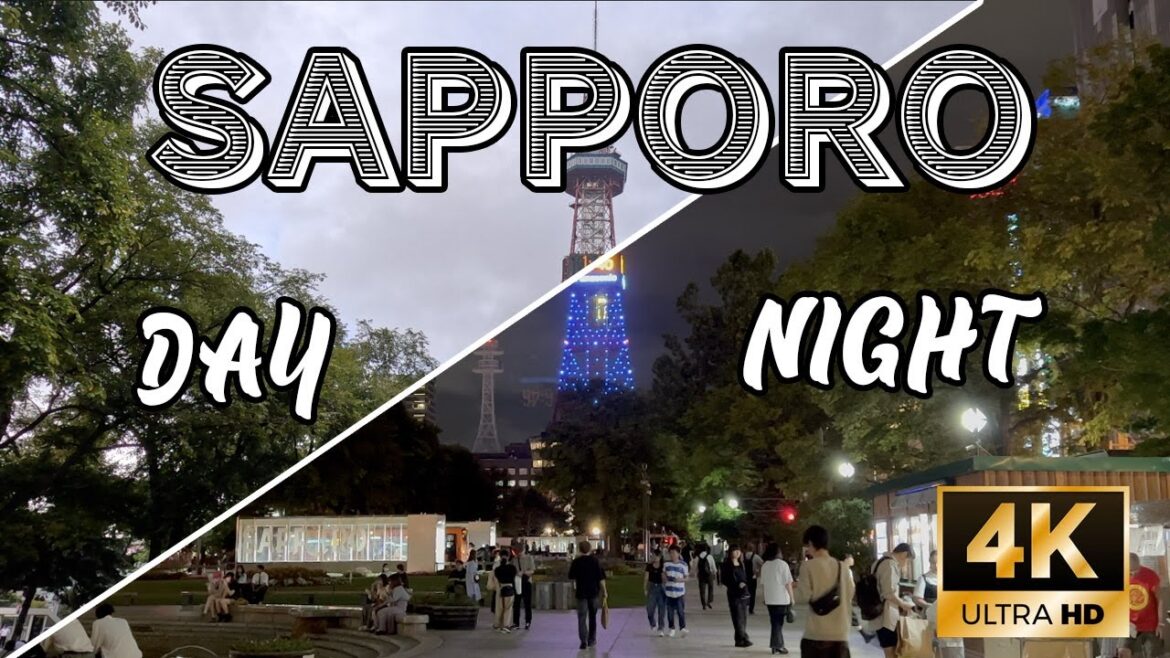 Sapporo City Walking Tour Differences between Day and Night Hokkaido 4K