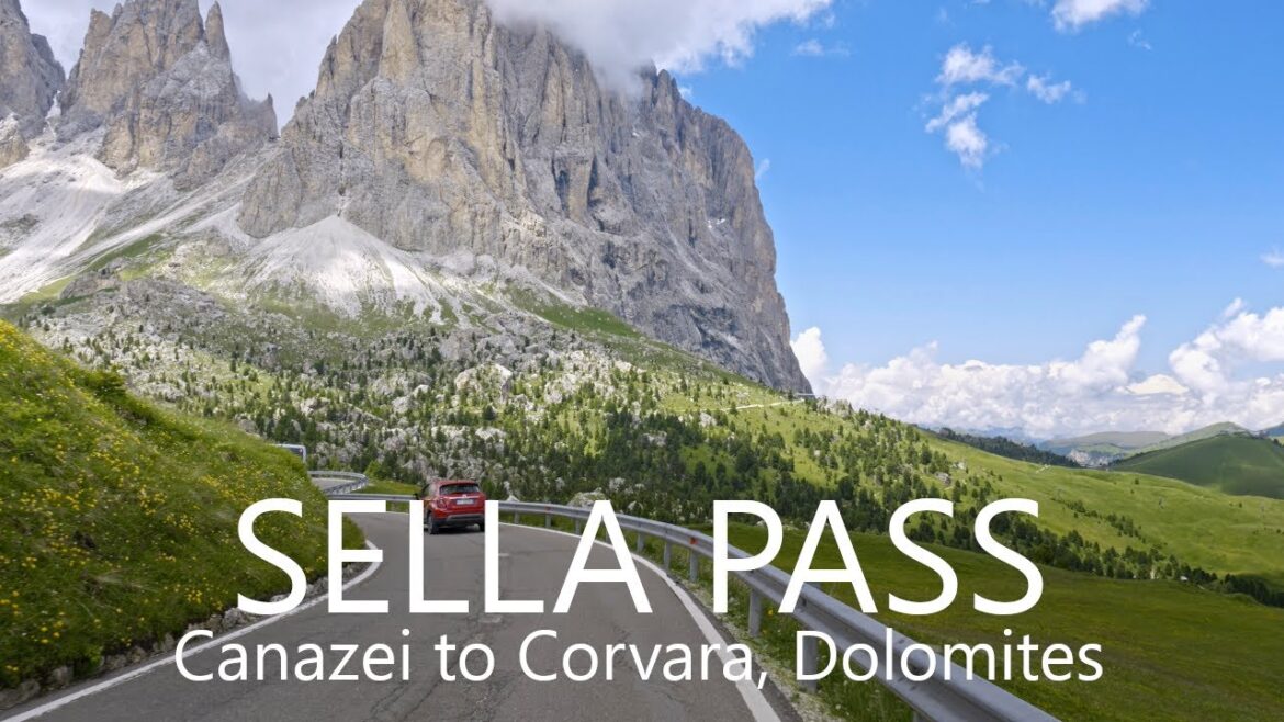 [Remake] 4K Dolomites Drive | Sella Pass & Gardena Pass, The most beautiful Italian Passes