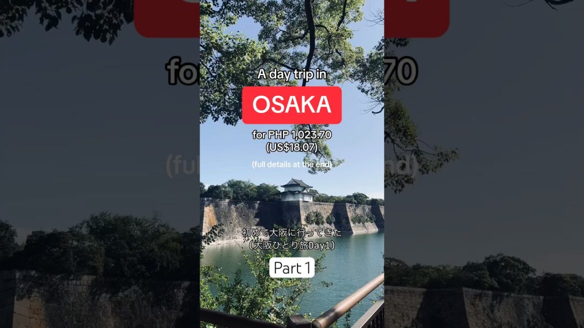 Part 1 | A Day in Osaka #Travel #Japan #Osaka #Shorts #DIYTravel