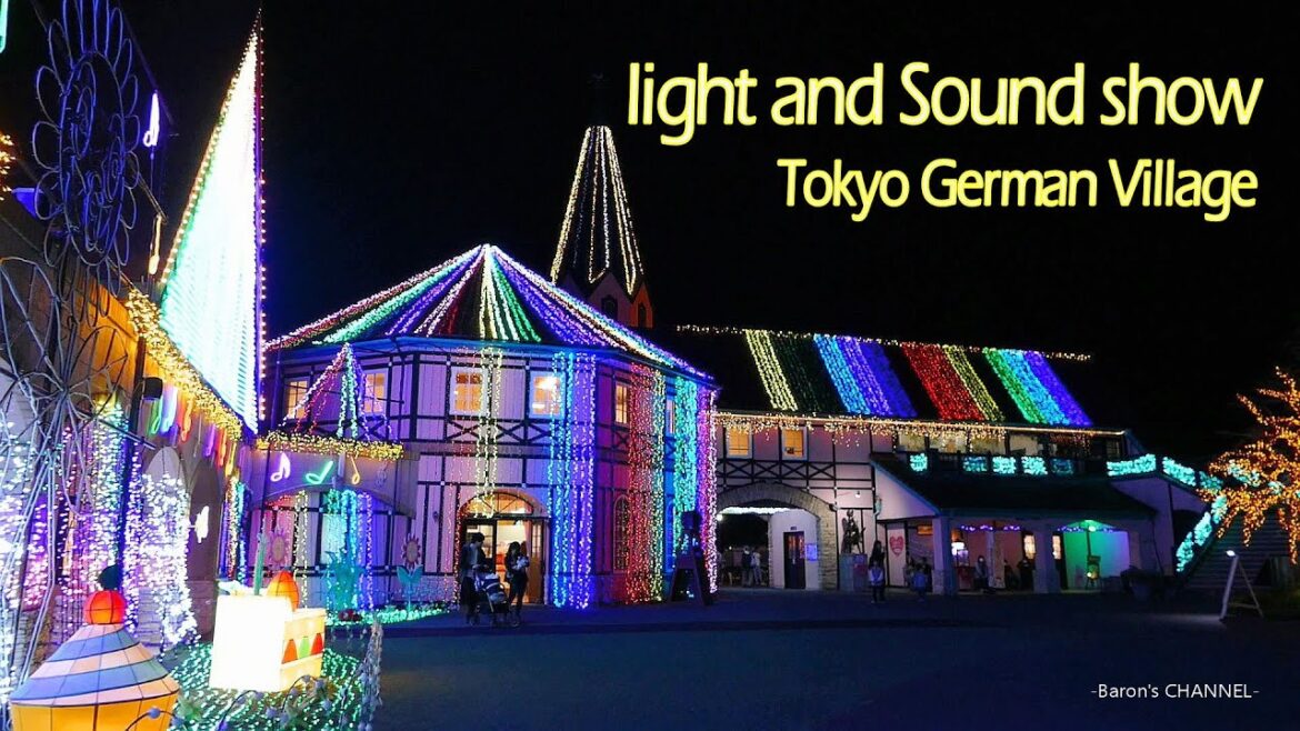 「光と音のショー」 東京ドイツ村　2023-2024　ウインターイルミネーション （千葉県袖ケ浦市）2023年10月27日