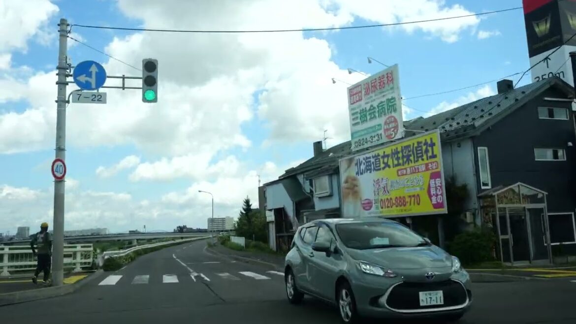 大通（大通公園）～東苗穂（豊平川通（右岸） 菊水上町3条通を含む）[ 札幌市 4K/60p  GH6 車載動画 ] Sapporo down town Drift  from Higashinaebo
