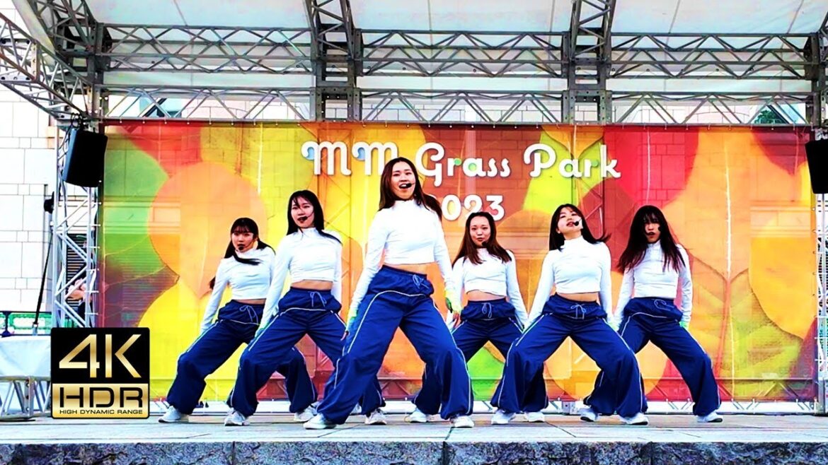 【4K HDR🇯🇵】Kanagawa University K-POP Dance Circle "Mire" [MM Grass Park 2023] Aozora Dance!