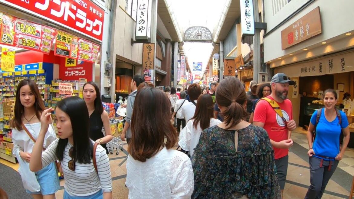 Walking Through a Japanese Market in Nara, Japan Walking Through a Japanese Market in Nara, Japan