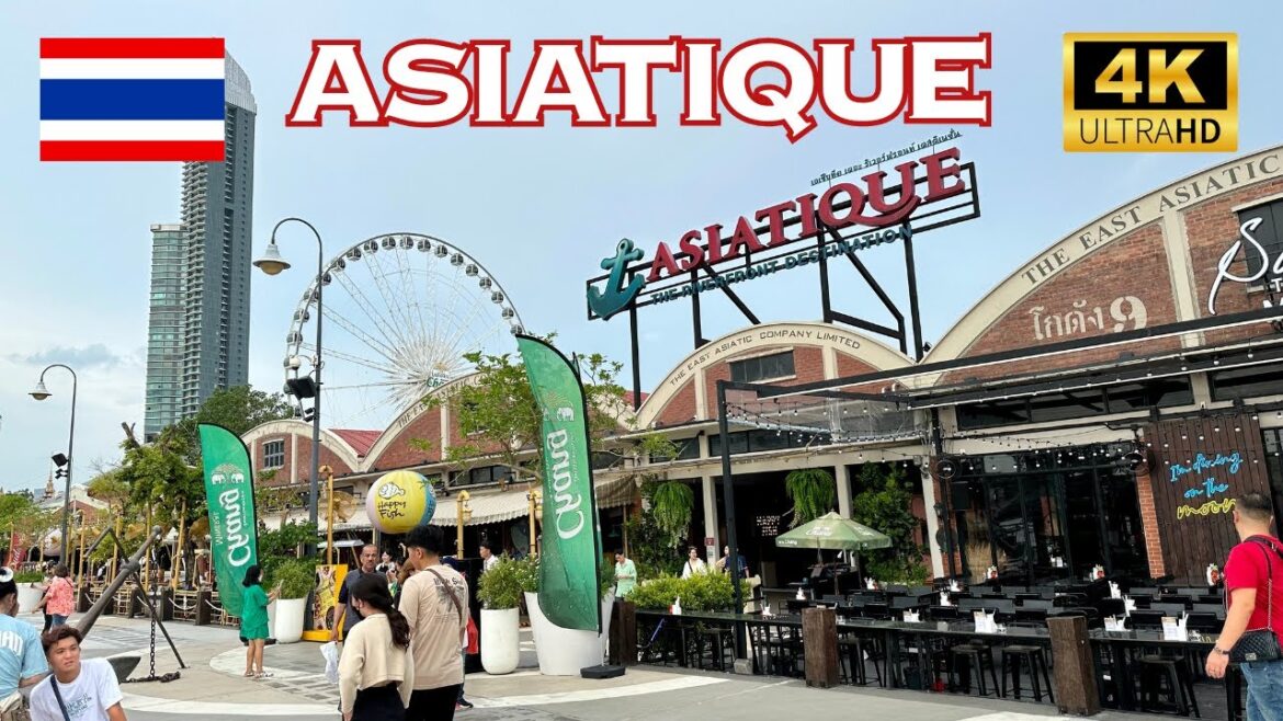 [4K] ASIATIQUE The Riverfront in Bangkok, Thailand 🇹🇭🐧 Nonstop Walking Tour