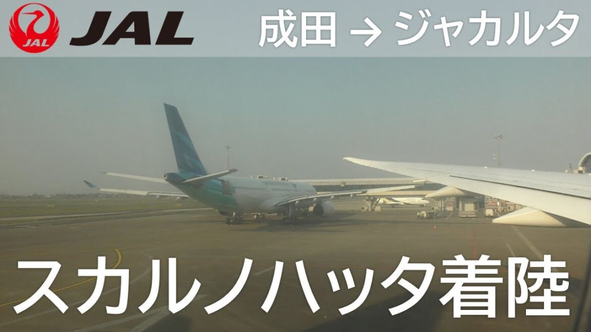 【スカルノハッタ国際空港着陸】日本航空725便、成田→ジャカルタ Final approach to Soekarno Hatta
